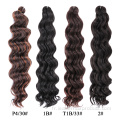 Extensions de cheveux synthétiques de tresses de crochet de vague d'océan de 20 pouces